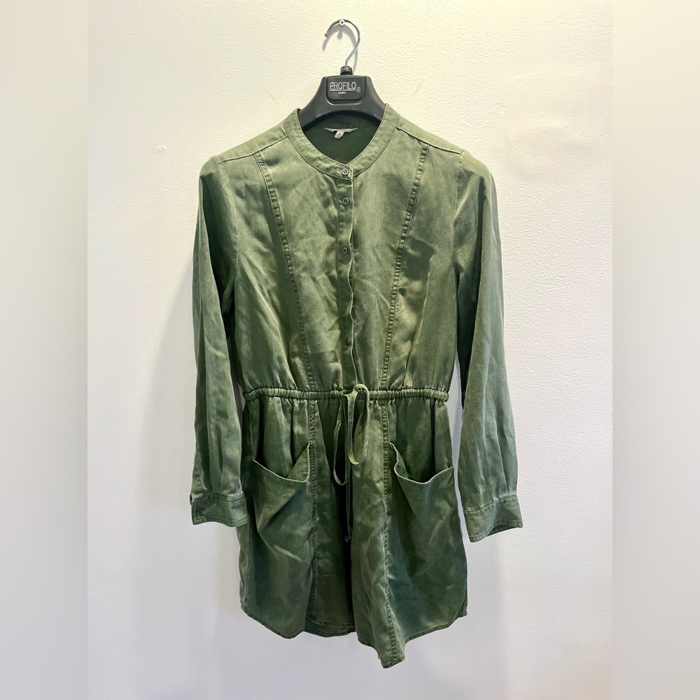 Green Soft Denim Dress